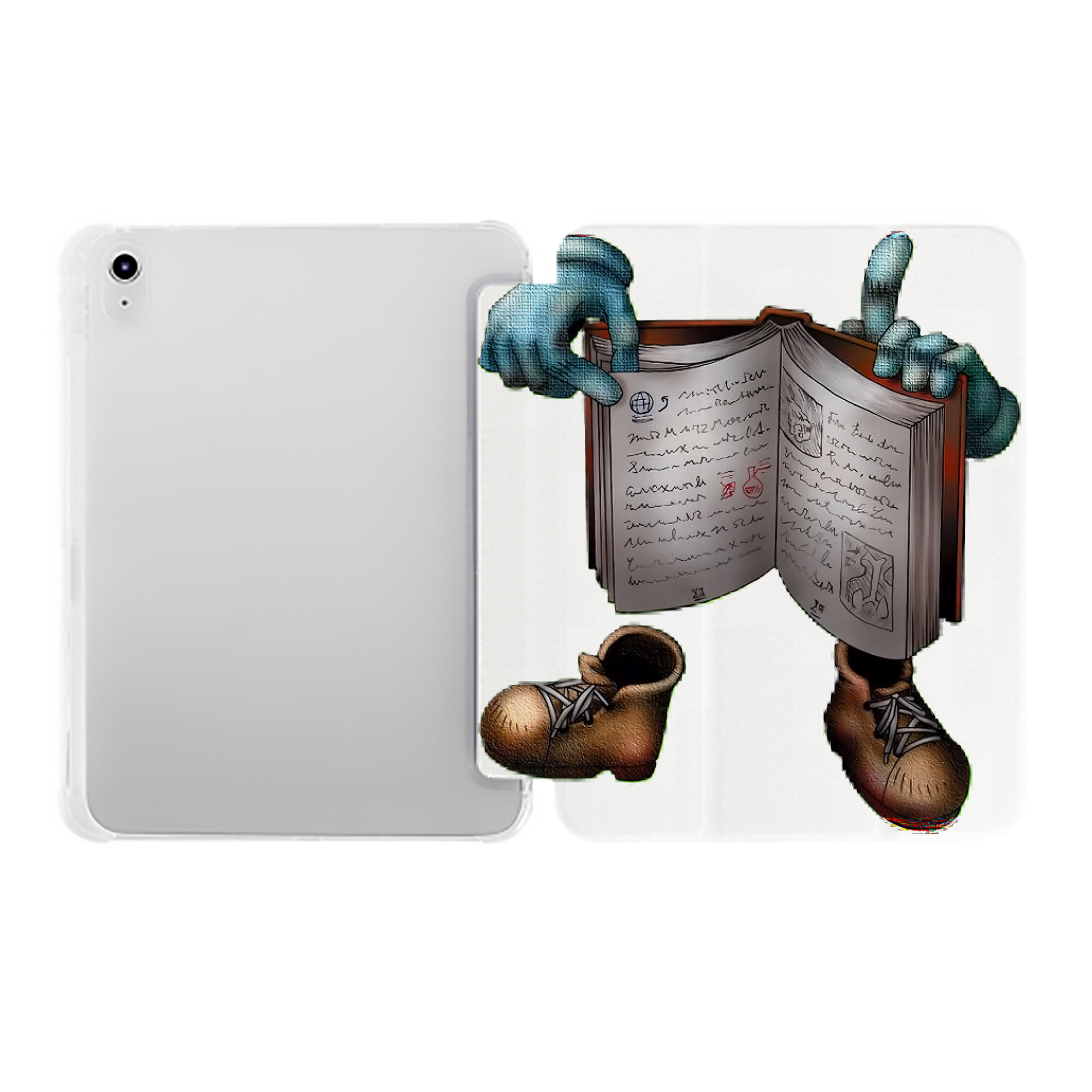 （画像用） 遊☆戯☆王 Yu-Gi-Oh! IPad ケース ペン収納付き 三つ折りスタンド PUレザー×シリコン 対応機種9.5/10.5/10.9インチ